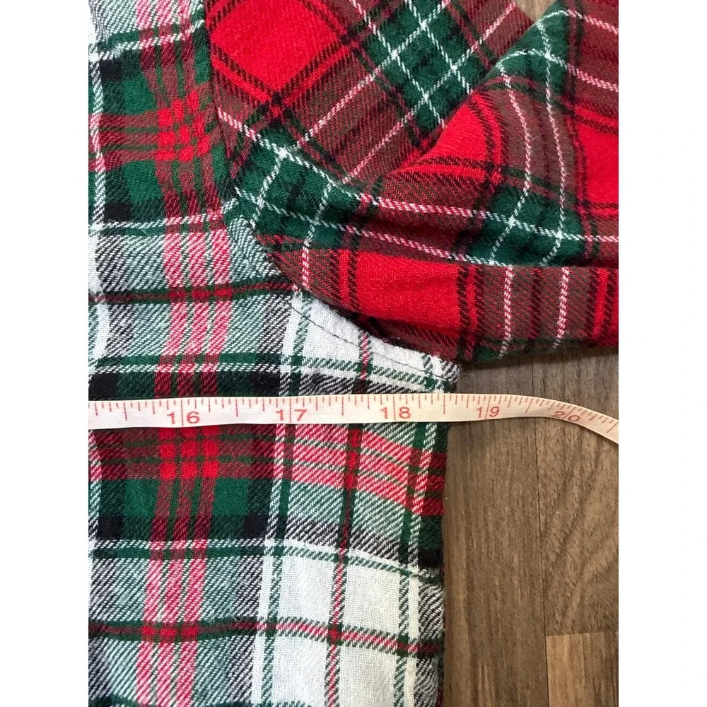 Lauren Ralph Lauren Sleep Shirt Women's S Mixed Plaid Flannel Colorblock Pajama